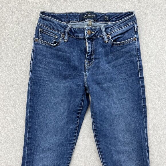 Lucky Brand Jeans Size 0/25 Ankle Lolita Skinny Stretch Denim Distressed - Picture 2 of 15